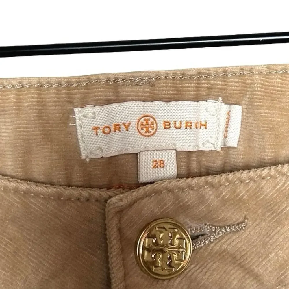 Tory Burch Women’s Slim Fit Corduroy Pants Tan Size 28